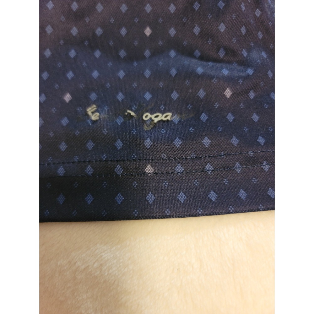 Ben Hogan Performance Polo Shirt Mens XL Navy Blue Geometric Diamond Golf Top - Picture 8 of 12